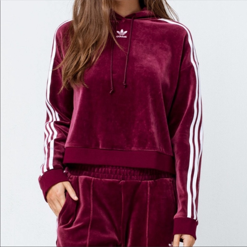Adidas Velvet Burgundy Set
